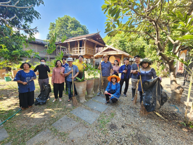 สำนักศิลปะและวัฒนธรรม มร.ชม. ปรับปรุงภูมิทัศน์ พื้นที่บริเวณสวนต้นลาน และปอสา เตรียมพัฒนาเป็นแหล่งเรียนรู้