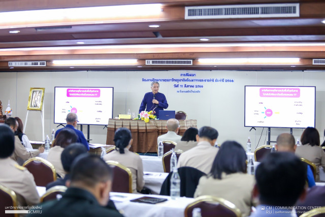รักษาราชการแทนอธิการบดี มหาวิทยาลัยราชภัฏเชียงใหม่ เป็นวิทยากรบรรยายพิเศษเรื่อง “แนวทางการส่งเสริมการศึกษาให้แก่เยาวชนในพื้นที่ทุรกันดาร เพื่อให้สามารถกลับมาพัฒนาท้องถิ่นของตนเอง”