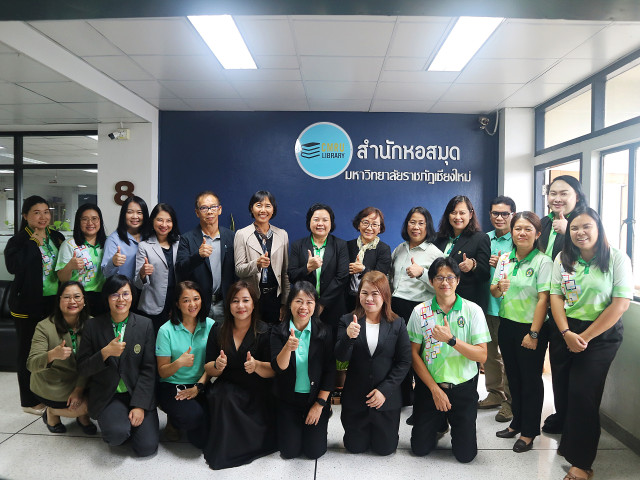 สำนักหอสมุด มร.ชม. เข้ารับการตรวจประเมินตามเกณฑ์ประเมินห้องสมุดสีเขียว (Green Library) และ สำนักงานสีเขียว (Green Office) ประจำปี 2568