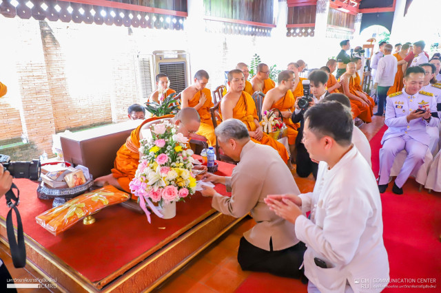 มหาวิทยาลัยราชภัฏเชียงใหม่ ร่วมแสดงมุทิตาจิต เนื่องในโอกาสมีพระบรมราชโองการพระราชทานสัญญาบัตรตั้งสมณศักดิ์ ให้ พระครูปลัดธีร์นวัช ญาณสิทธิวาที เจ้าอาวาสวัดยางกวง เป็นพระราชาคณะชั้นสามัญ ที่ พระวชิรสิทธิญาณ