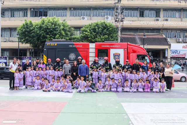 รร.สาธิต มหาวิทยาลัยราชภัฏเชียงใหม่ จัดการอบรมอพยพหนีไฟ