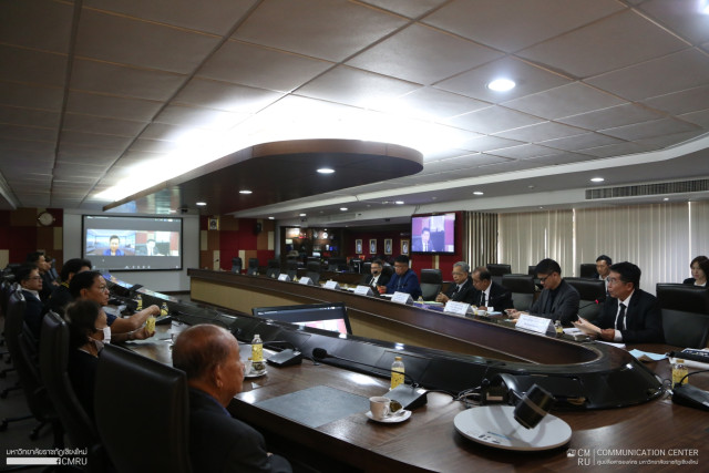 คณะผู้บริหาร ม.ราชภัฏเชียงใหม่ ร่วมการประชุมและให้สัมภาษณ์  กับคณะกรรมการติดตาม ตรวจสอบ และประเมินผลงานของมหาวิทยาลัยราชภัฏเชียงใหม่  ประจำปีงบประมาณ 2568