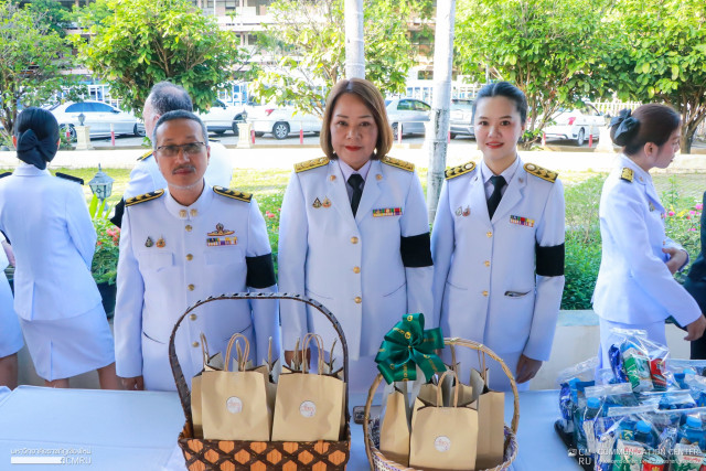 ผู้บริหารและบุคลากร ม.ราชภัฏเชียงใหม่ ร่วมพิธีทำบุญตักบาตรและพิธีบำเพ็ญกุศล ในวาระครบ 15 วัน (ปัณรสมวาร)  อุทิศถวายเป็นพระกุศลแด่สมเด็จพระเจ้าลูกเธอ เจ้าฟ้าพัชรกิติยาภาฯ