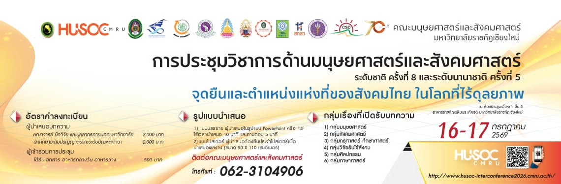 ประชุมวิชาการด้านมนุษยศาสตร์และสังคมศาสตร์ครั้งที่8